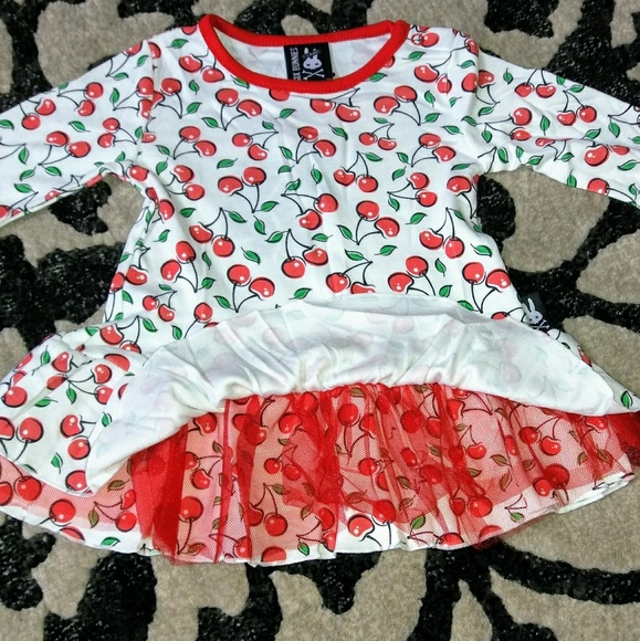 Layered Cherries Dress With Tulle - Picture 3 of 4